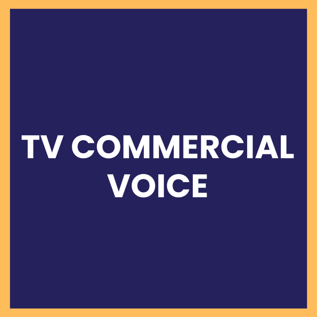 Tv commercial voice